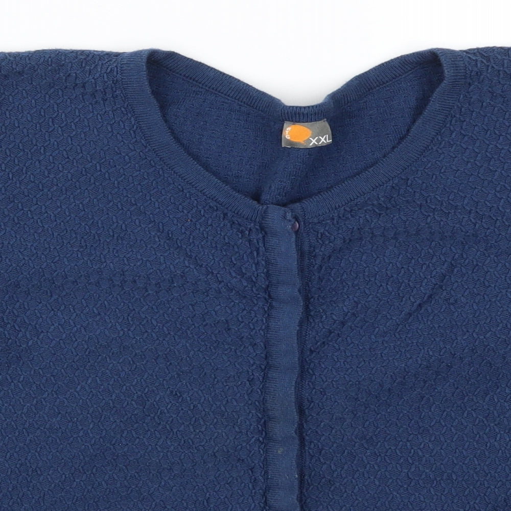 WTG Womens Blue   Cardigan Jumper Size 2XL