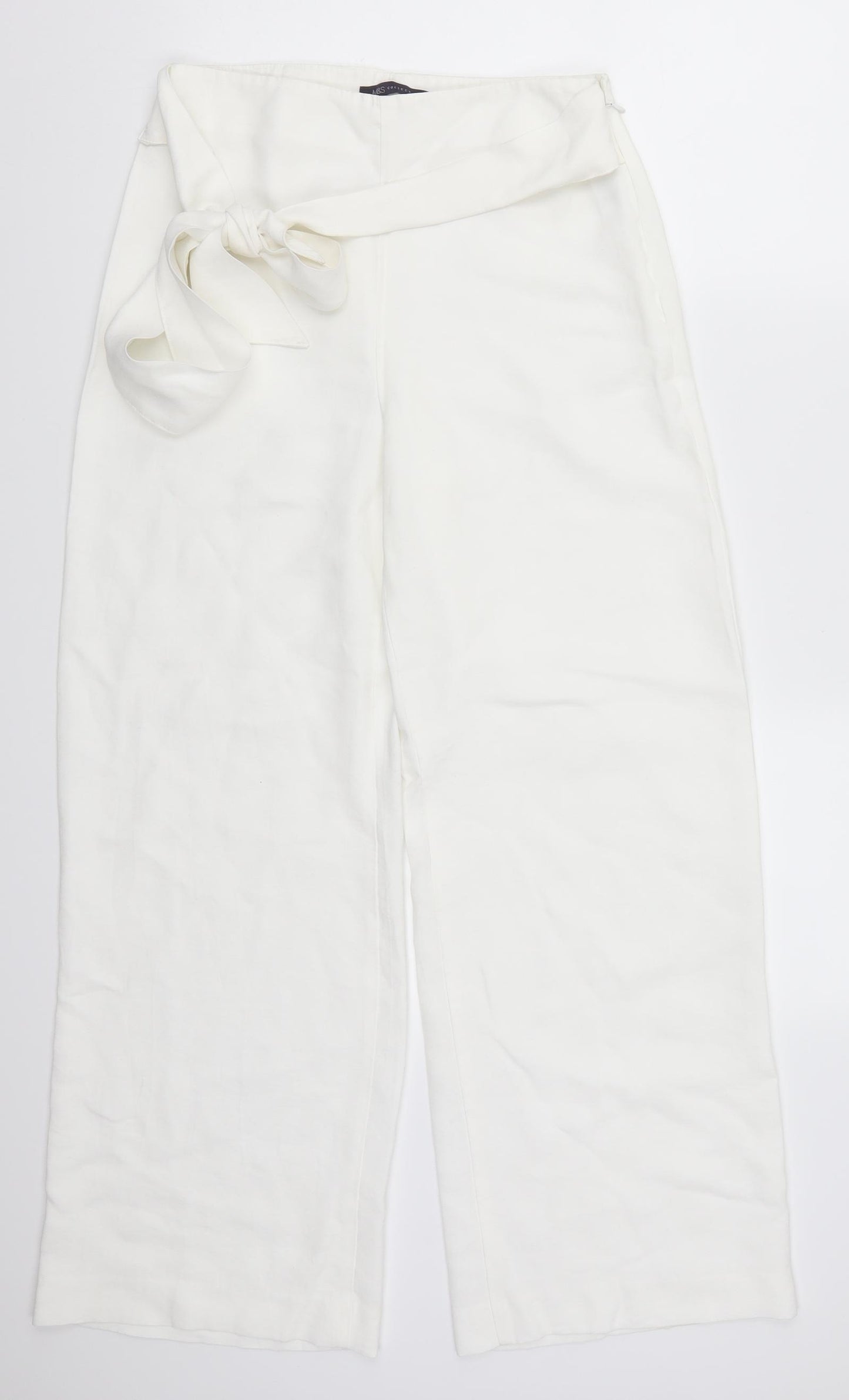 Marks and Spencer Womens White   Trousers  Size 10 L28 in