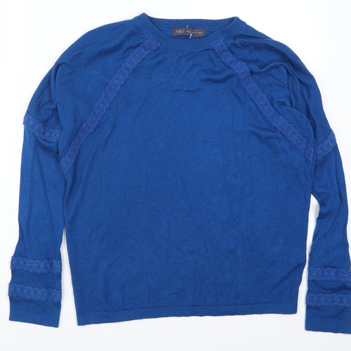 Marks and Spencer Womens Blue   Pullover Jumper Size S
