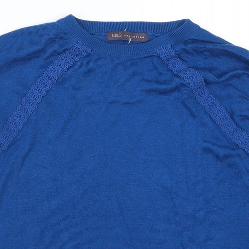 Marks and Spencer Womens Blue   Pullover Jumper Size S