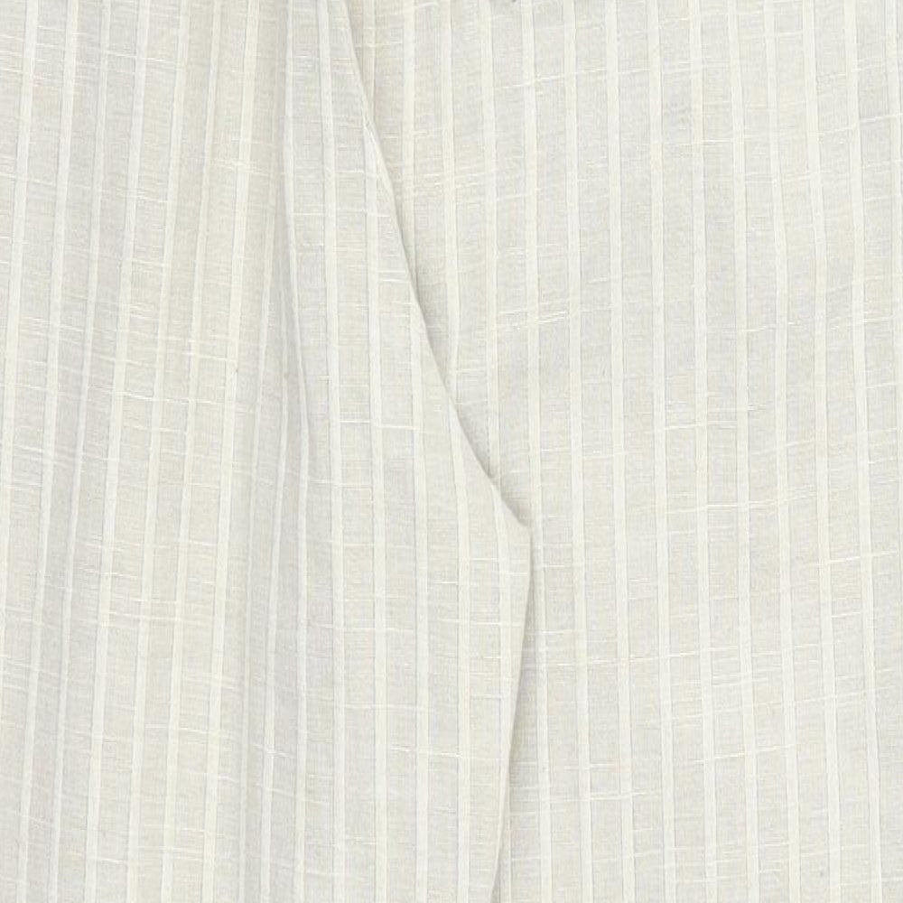 St Michael Womens Beige Striped  Trousers  Size 27 in L25 in