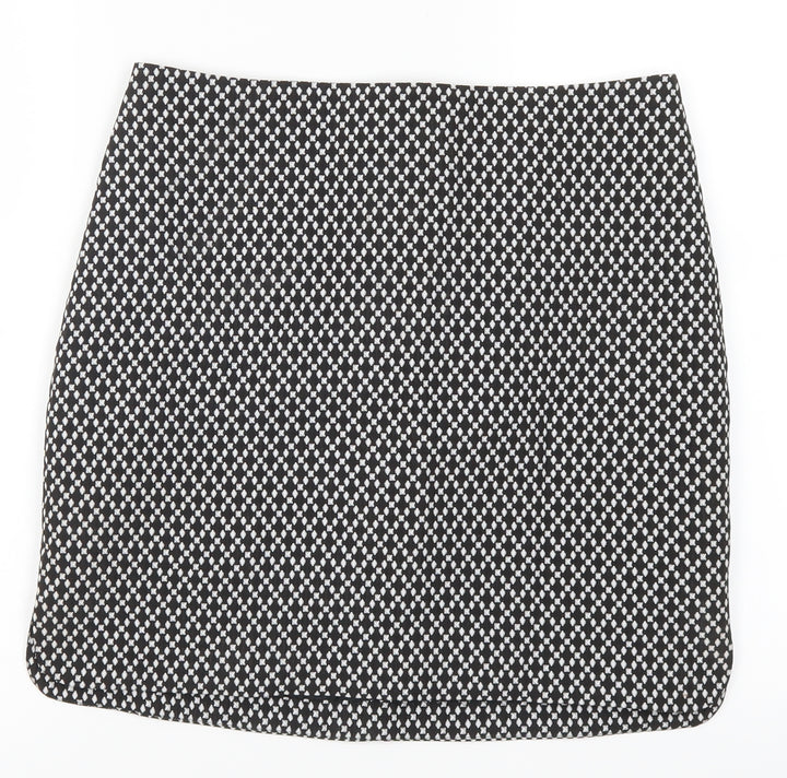 ORSAY Womens Black Geometric Mini Skirt Size 30 in