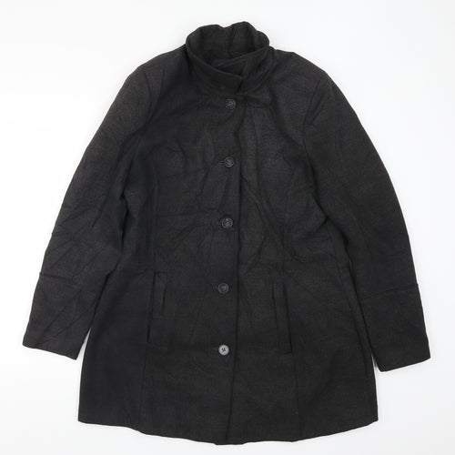 Manguun Womens Grey   Overcoat Coatigan Size 16