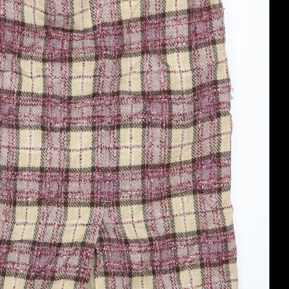 Eastex Womens Pink Check  Straight & Pencil Skirt Size 12