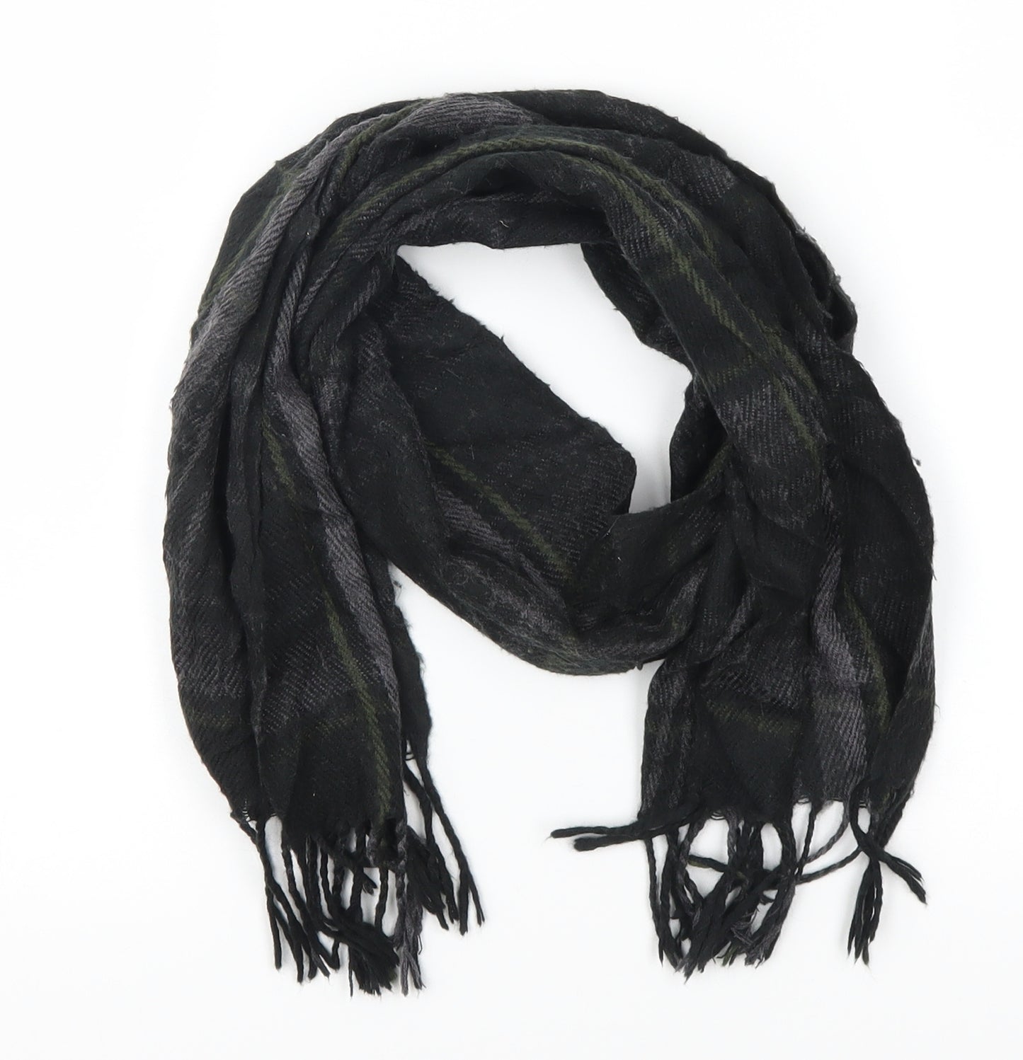Preworn Womens Black Check   Scarf