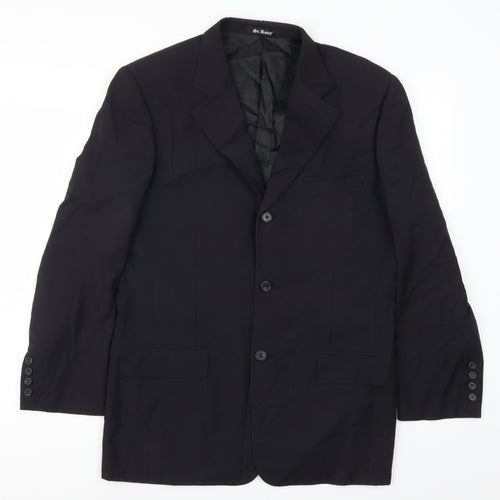 St Rome Mens Black   Jacket Suit Jacket Size 38