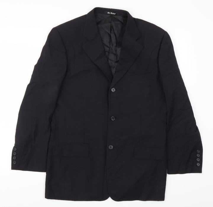 St Rome Mens Black   Jacket Suit Jacket Size 38