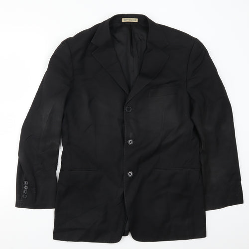 Septwolves Mens Black   Jacket Suit Jacket Size 38