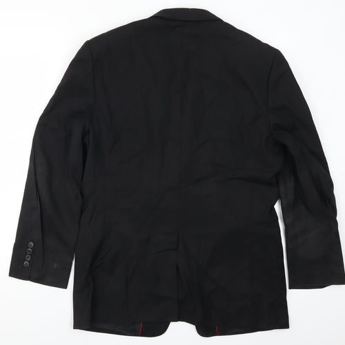 Septwolves Mens Black   Jacket Suit Jacket Size 38