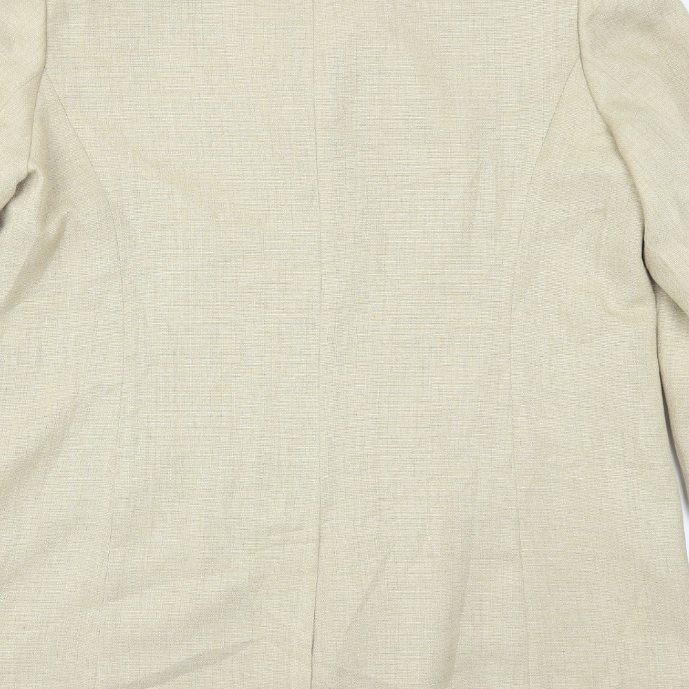 ELVI Womens Beige   Jacket Suit Jacket Size 18