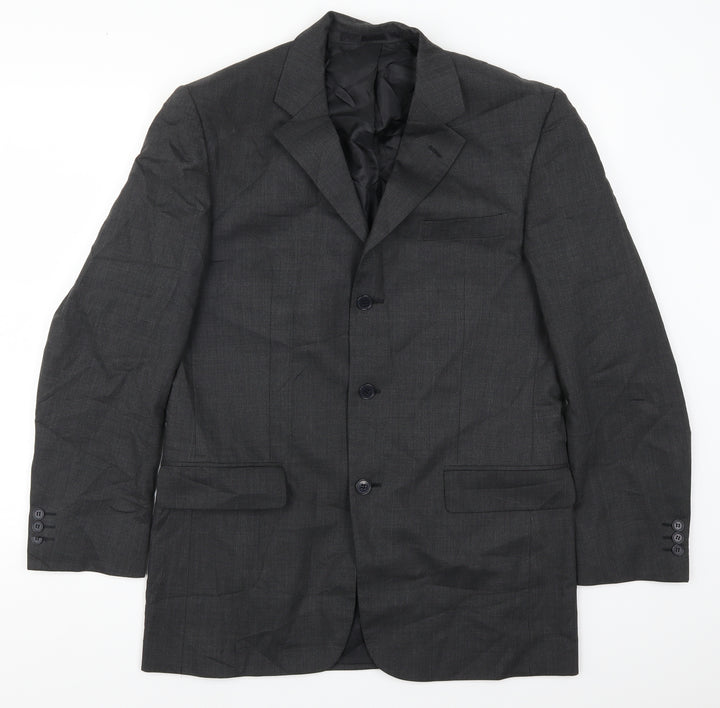 Pinstripe Mens Grey   Jacket Suit Jacket Size 40
