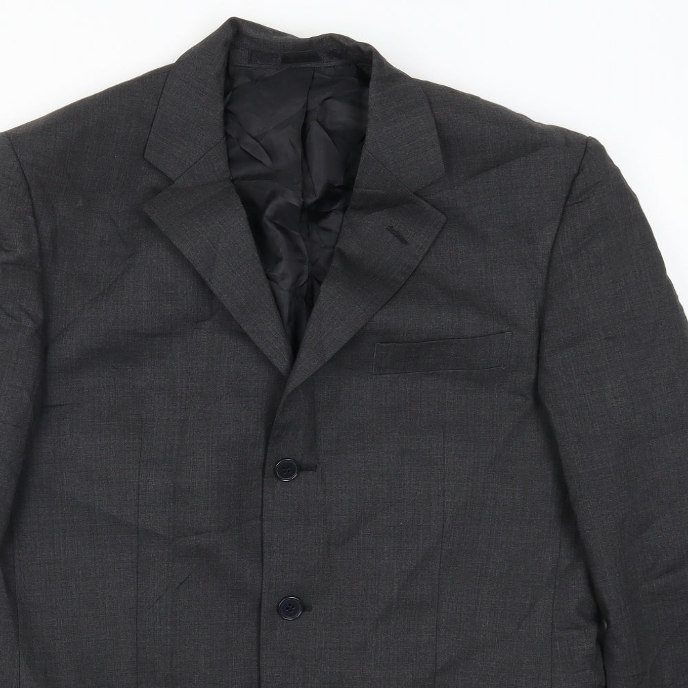 Pinstripe Mens Grey   Jacket Suit Jacket Size 40