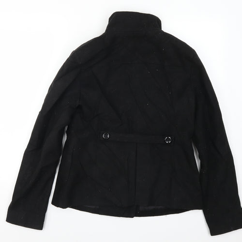 FOREVER 21 Womens Black   Pea Coat Coat Size L