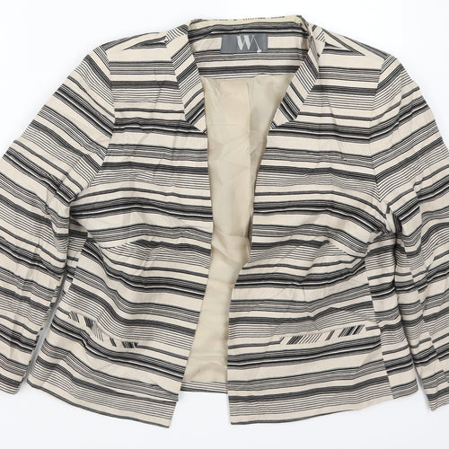 BHS Womens Beige Striped  Jacket  Size 14