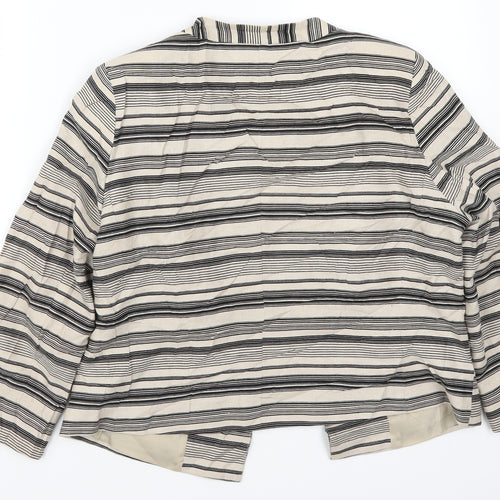 BHS Womens Beige Striped  Jacket  Size 14