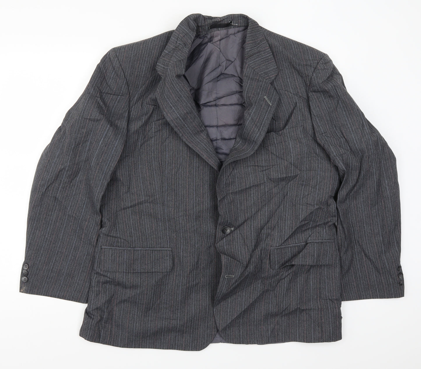St Michael Mens Grey Striped  Jacket Suit Jacket Size 44