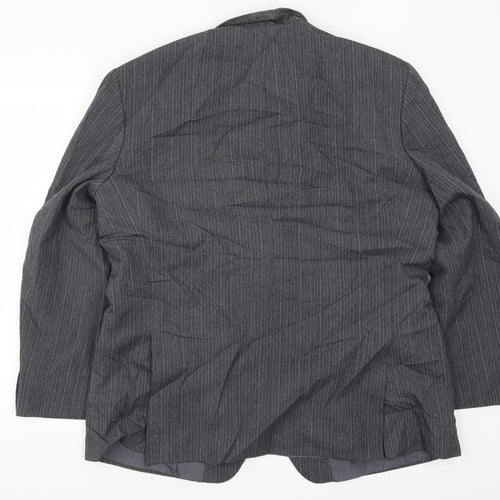 St Michael Mens Grey Striped  Jacket Suit Jacket Size 44