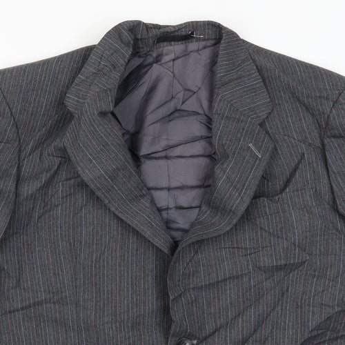 St Michael Mens Grey Striped  Jacket Suit Jacket Size 44