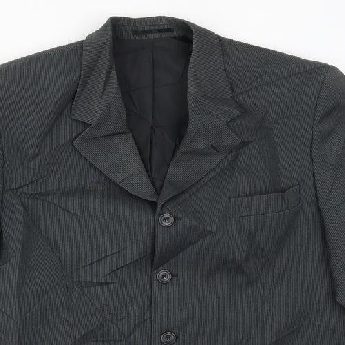 Vittoria Mens Grey Striped  Jacket Suit Jacket Size 42
