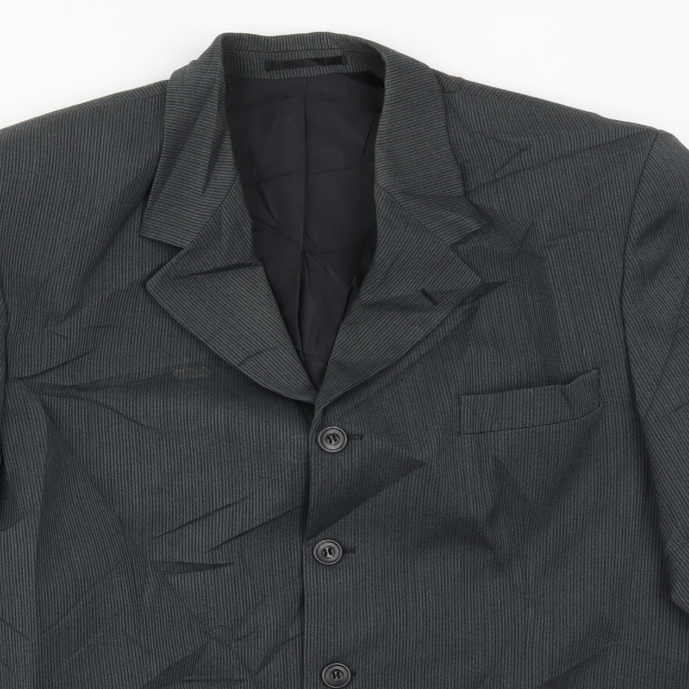 Vittoria Mens Grey Striped  Jacket Suit Jacket Size 42