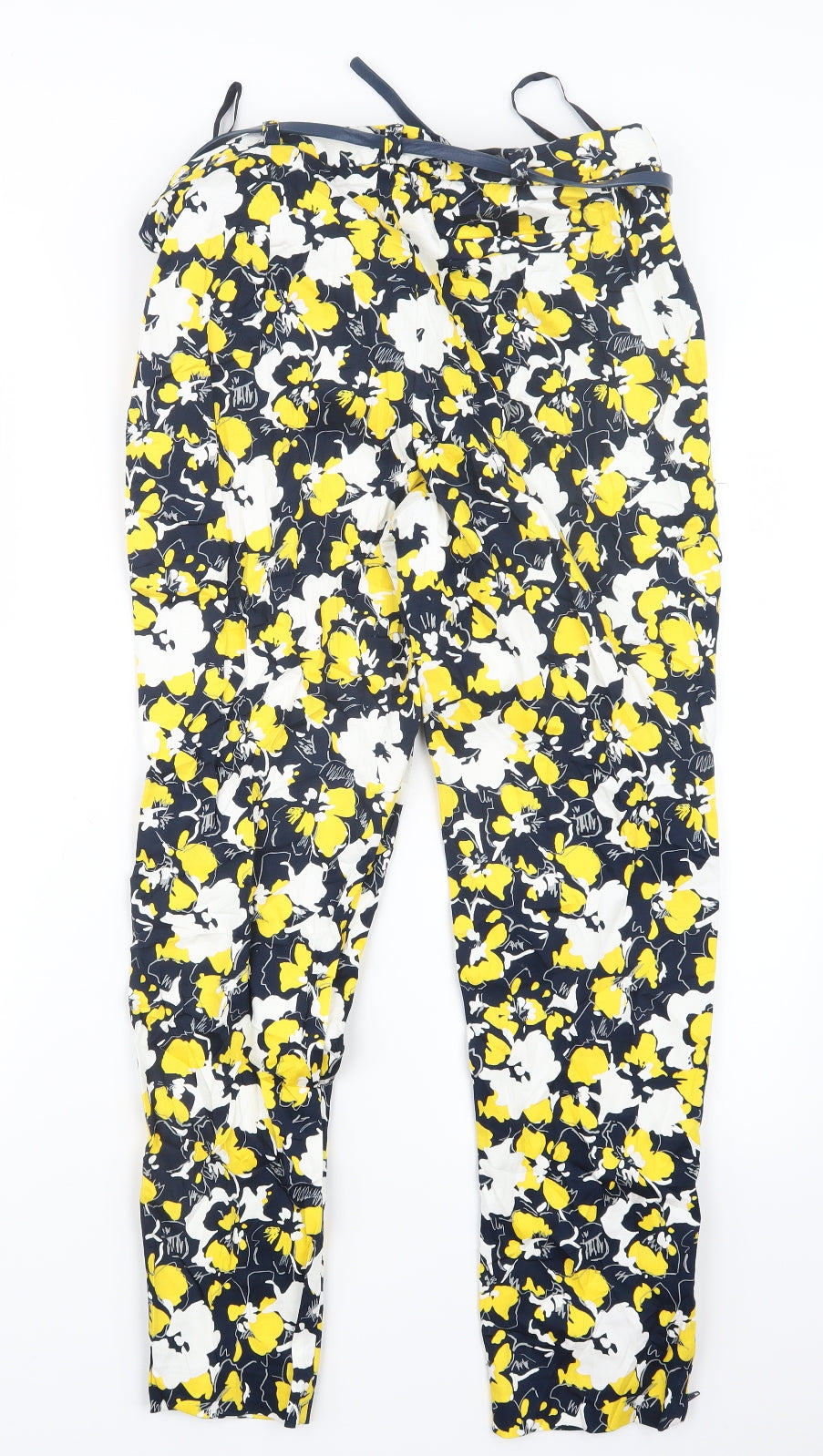 TU Womens Yellow Geometric  Trousers  Size 10 L27.5 in