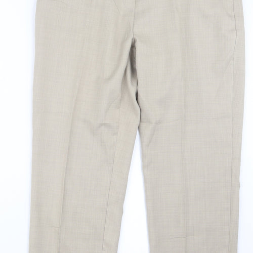 Marks and Spencer Womens Ivory   Trousers  Size 14 L26 in