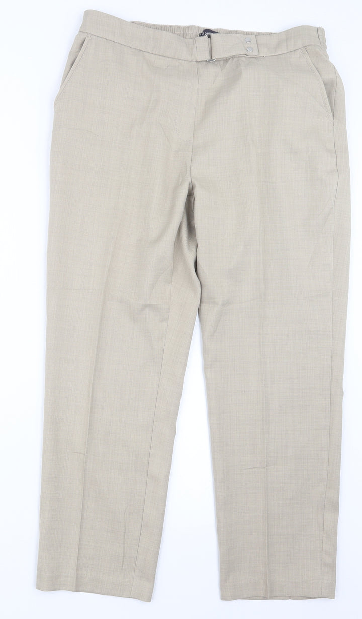 Marks and Spencer Womens Ivory   Trousers  Size 14 L26 in