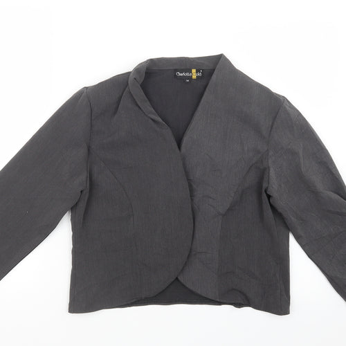 Charlotte Gold Womens Grey   Jacket  Size 14