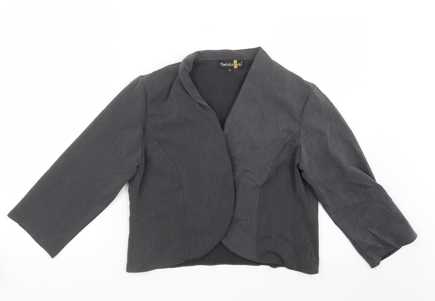 Charlotte Gold Womens Grey   Jacket  Size 14