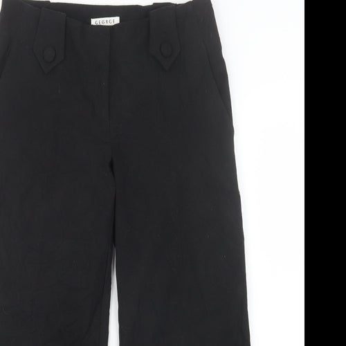 George Womens Black   Cropped Trousers Size 8 L20 in
