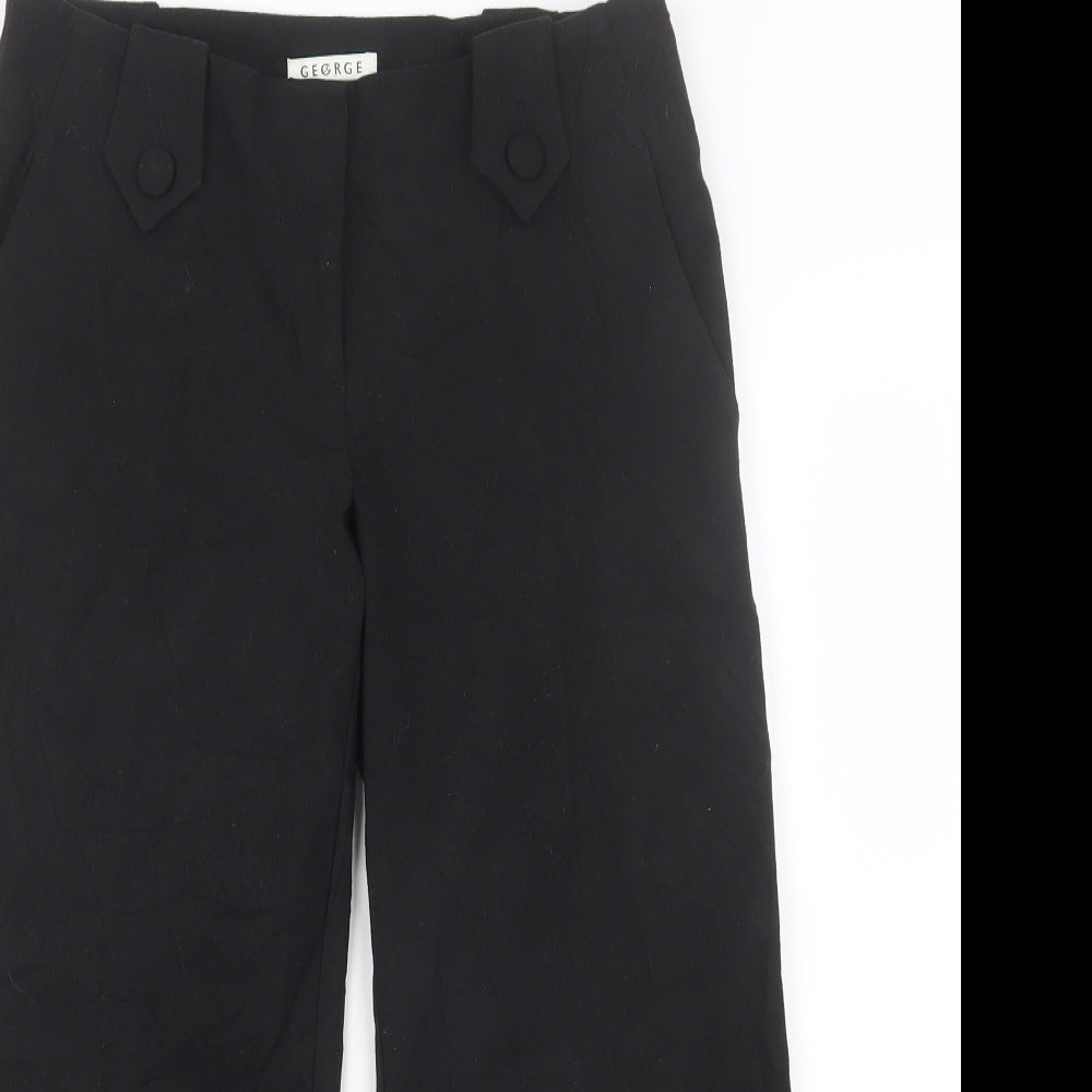 George Womens Black   Cropped Trousers Size 8 L20 in