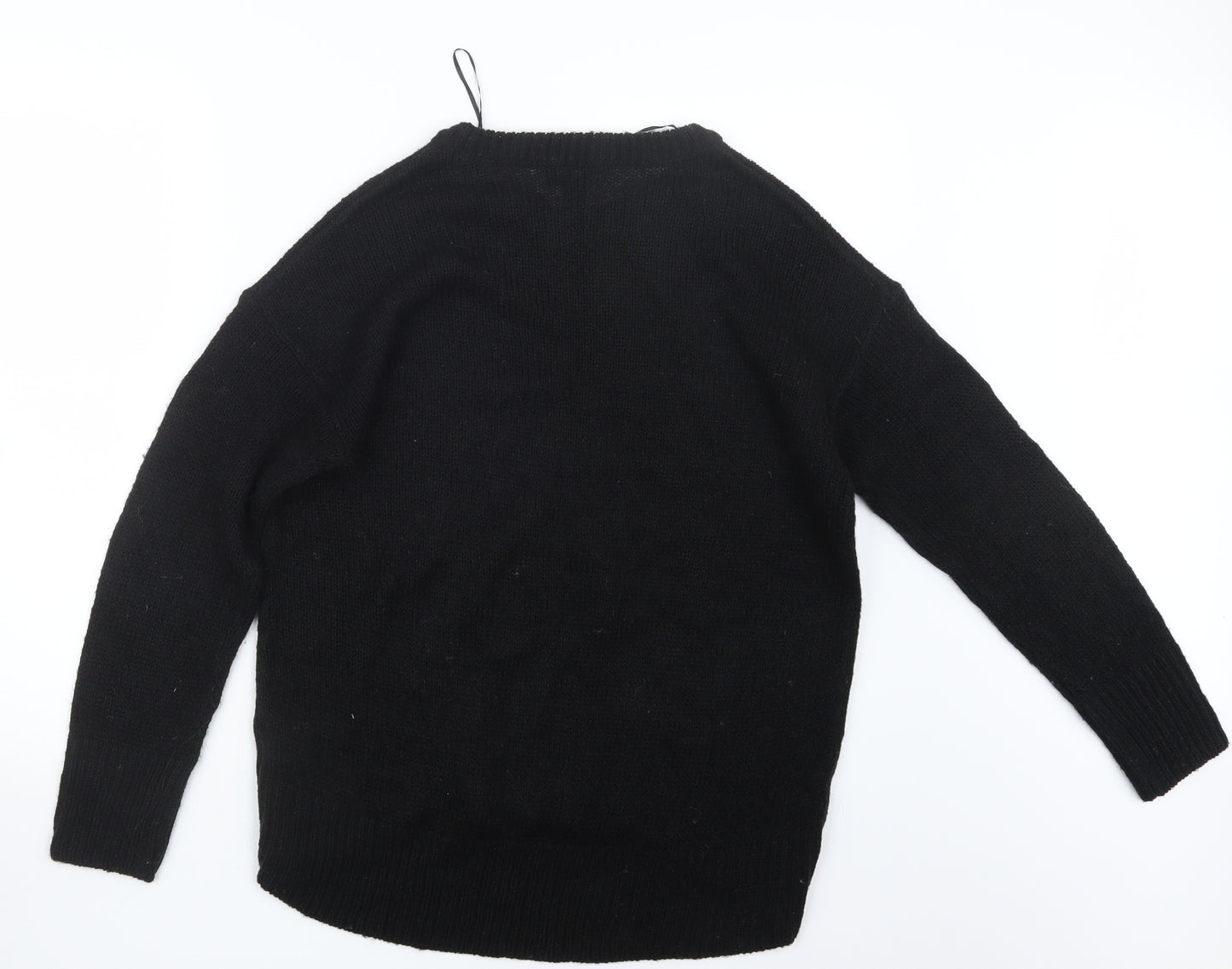 New Look Womens Black  Knit Pullover Jumper Size M