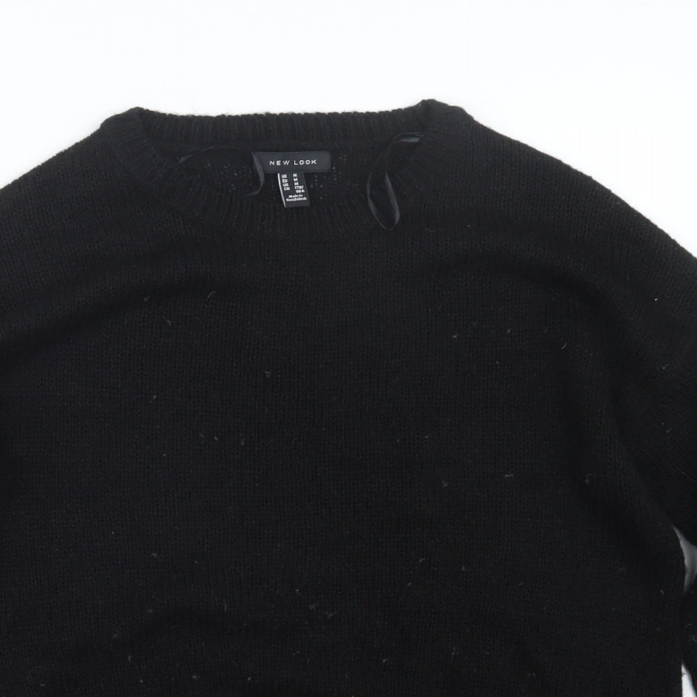 New Look Womens Black  Knit Pullover Jumper Size M