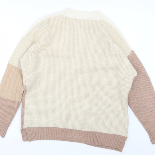 George Womens Beige  Knit Pullover Jumper Size M