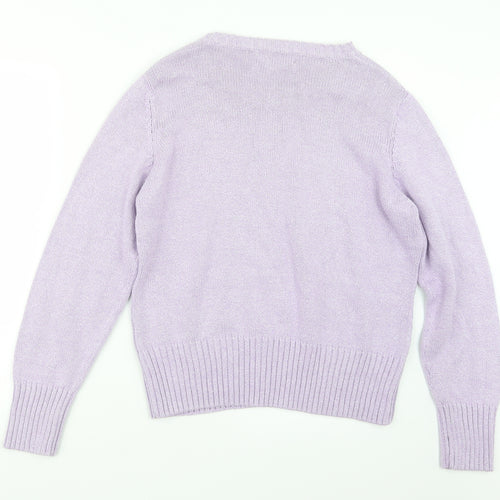 EWM Womens Purple  Knit Pullover Jumper Size 18