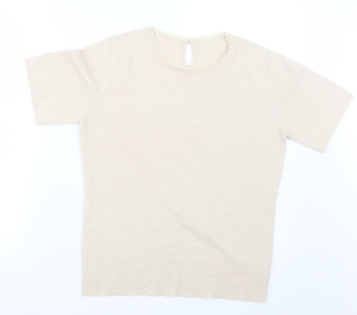 BHS Womens Beige  Knit Pullover Jumper Size 14