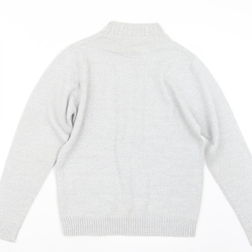 EWM Womens Grey  Knit Pullover Jumper Size 10