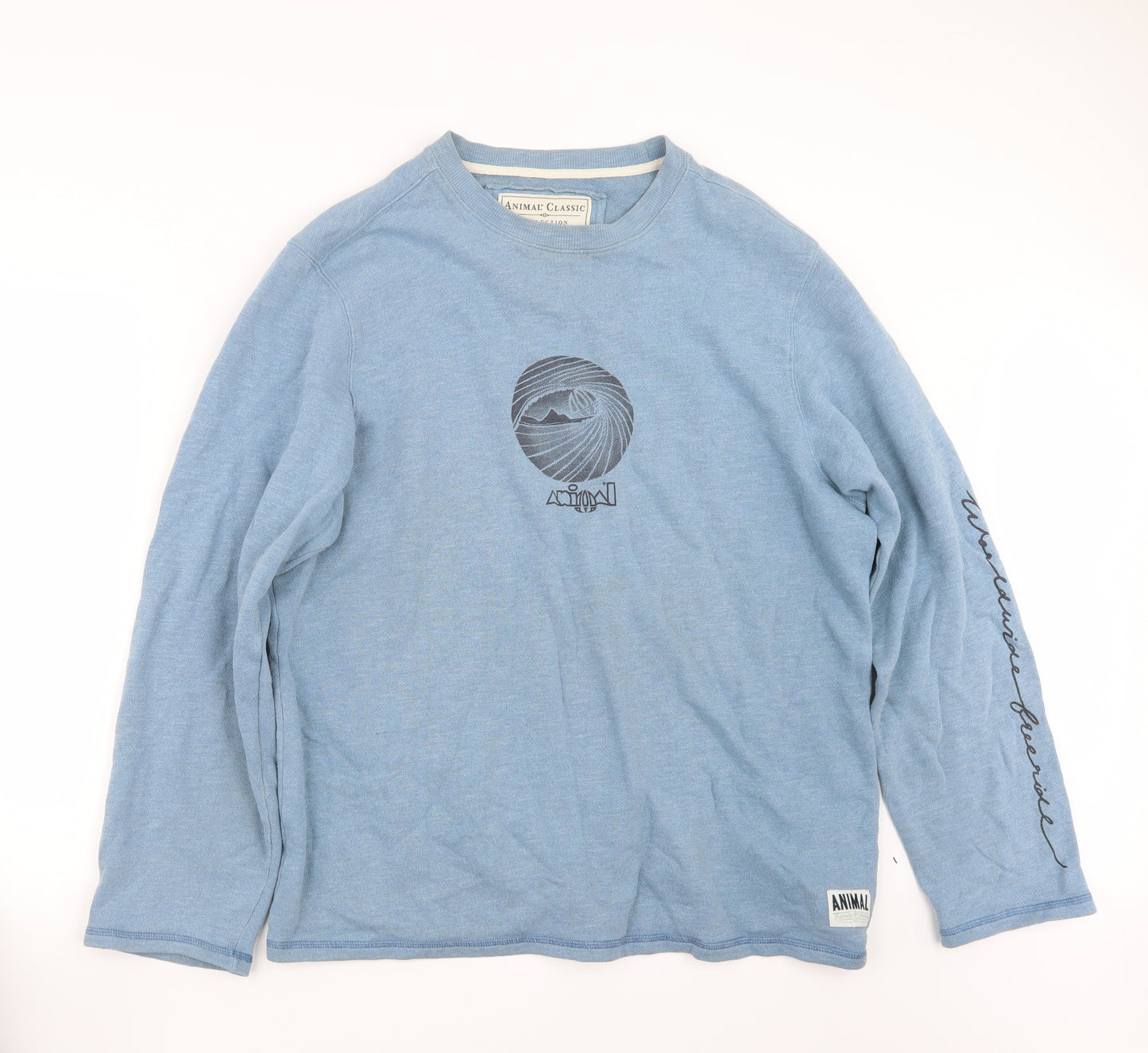 Animal Mens Blue   Pullover Jumper Size L