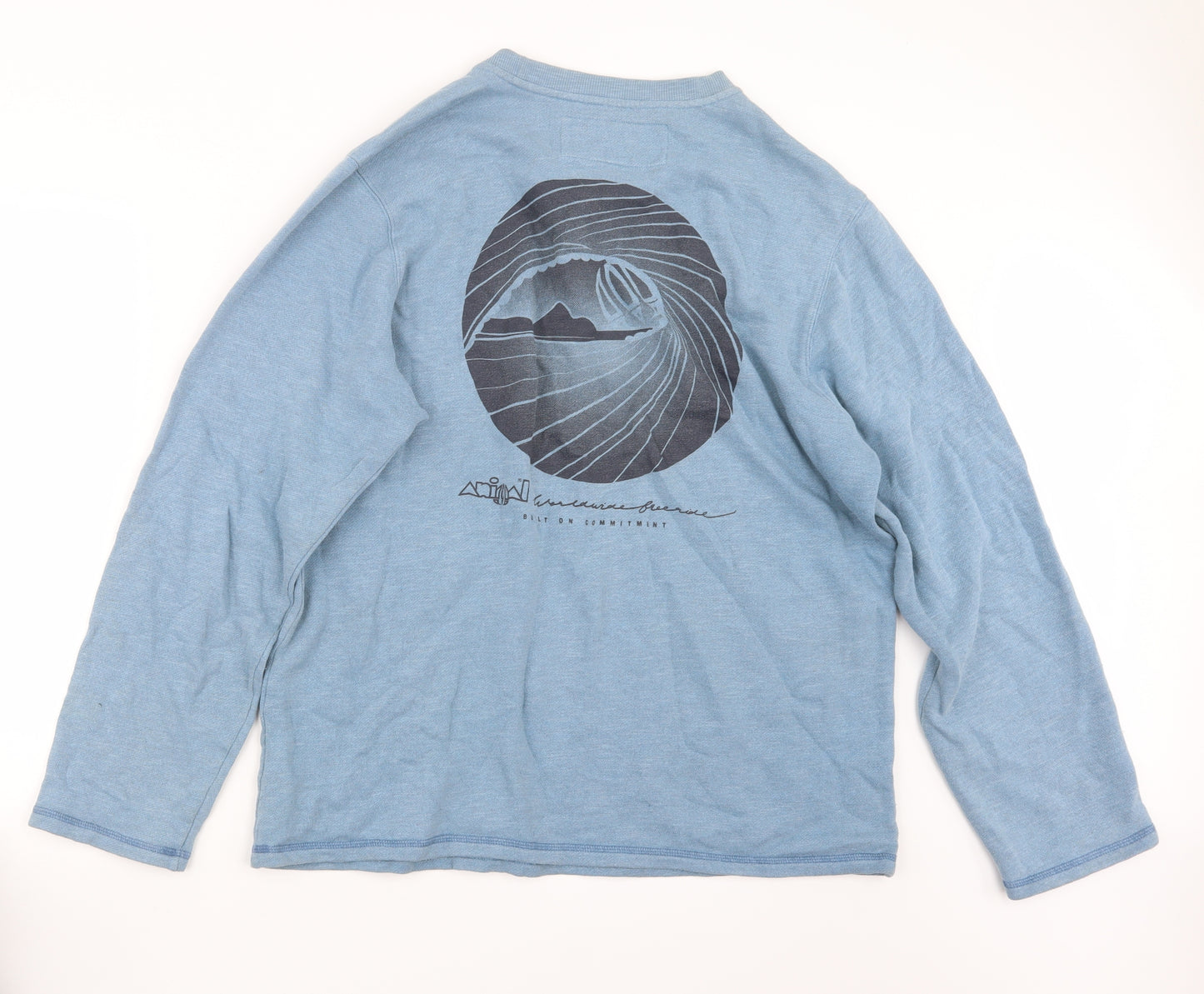 Animal Mens Blue   Pullover Jumper Size L