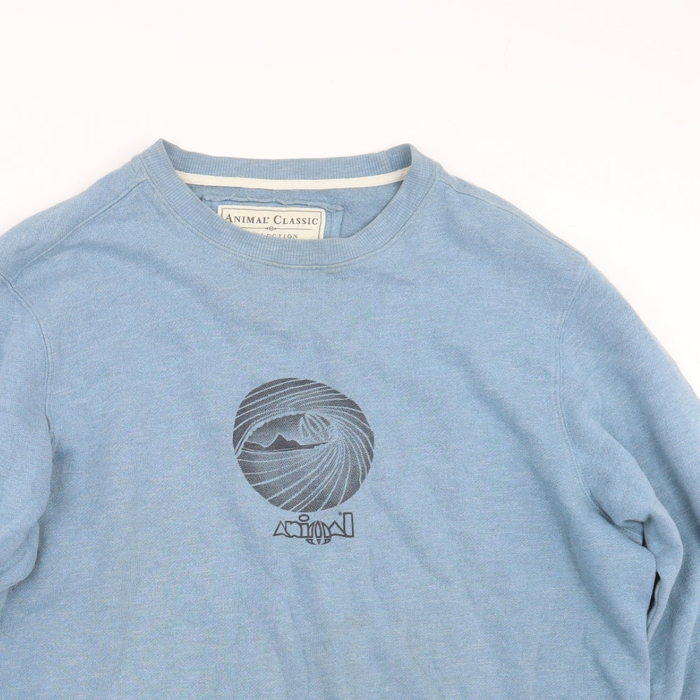 Animal Mens Blue   Pullover Jumper Size L