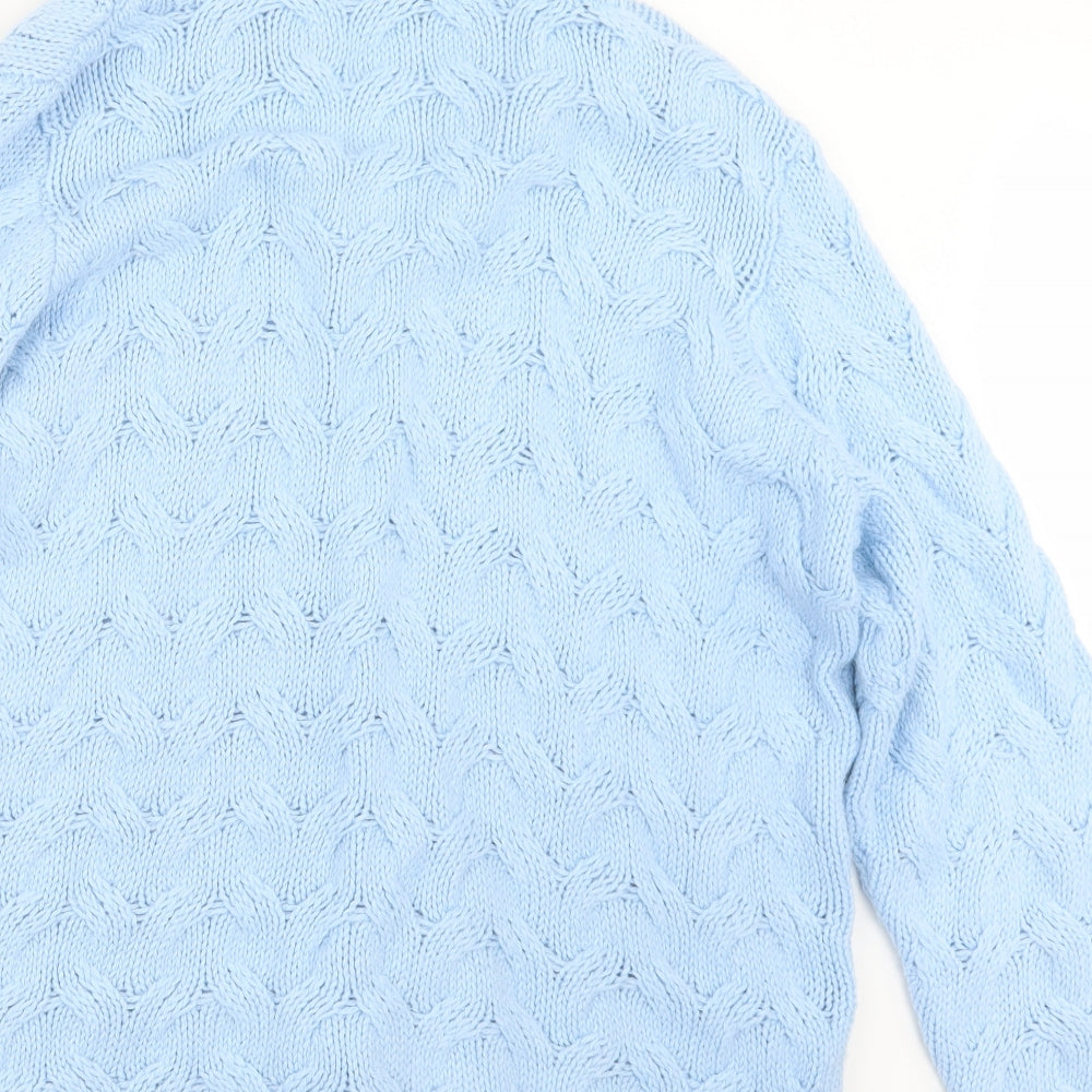 DASH Womens Blue  Knit Cardigan Jumper Size L