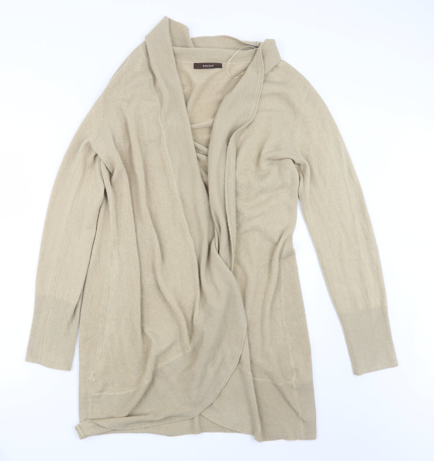 Savoir Womens Beige  Knit Cardigan Jumper Size 16