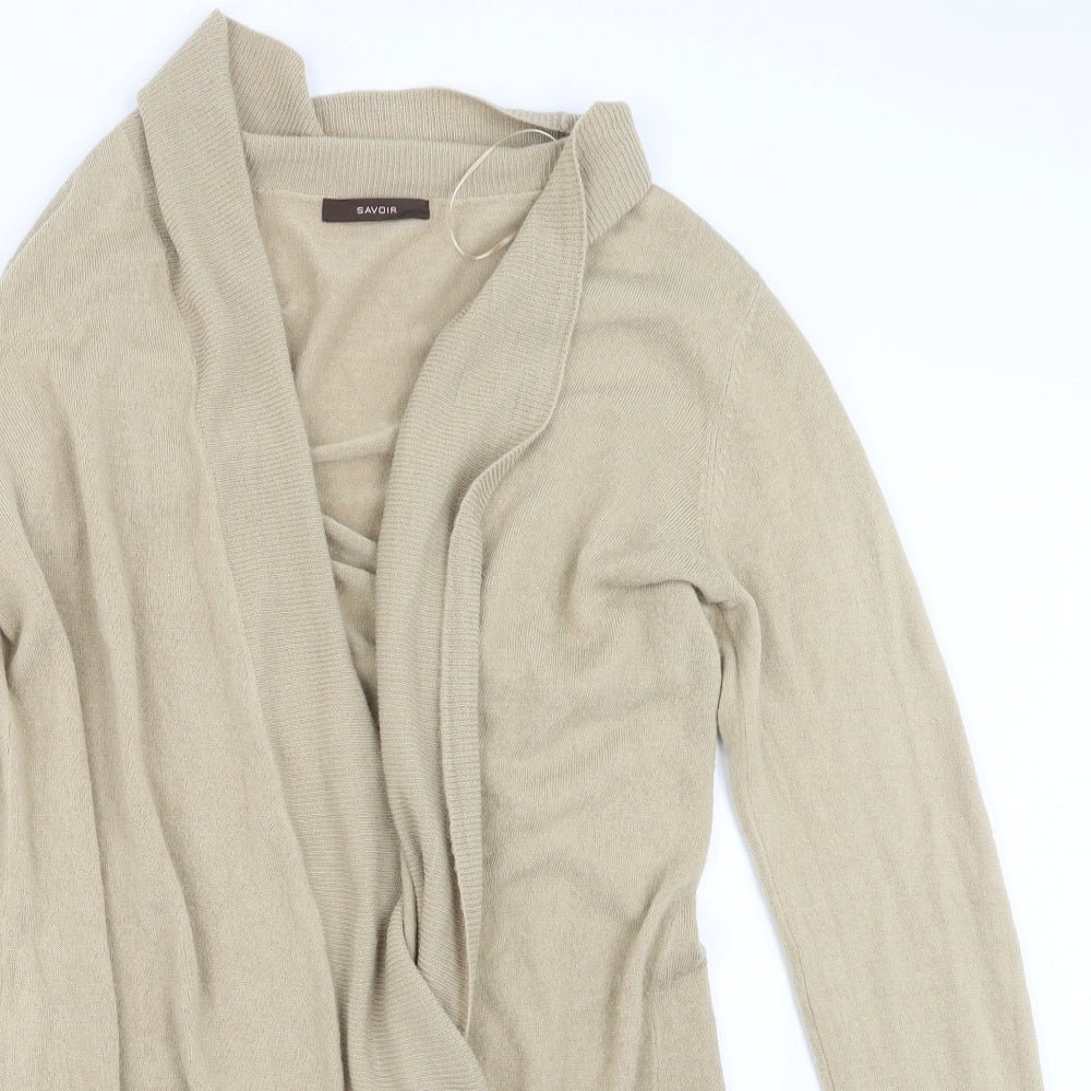 Savoir Womens Beige  Knit Cardigan Jumper Size 16