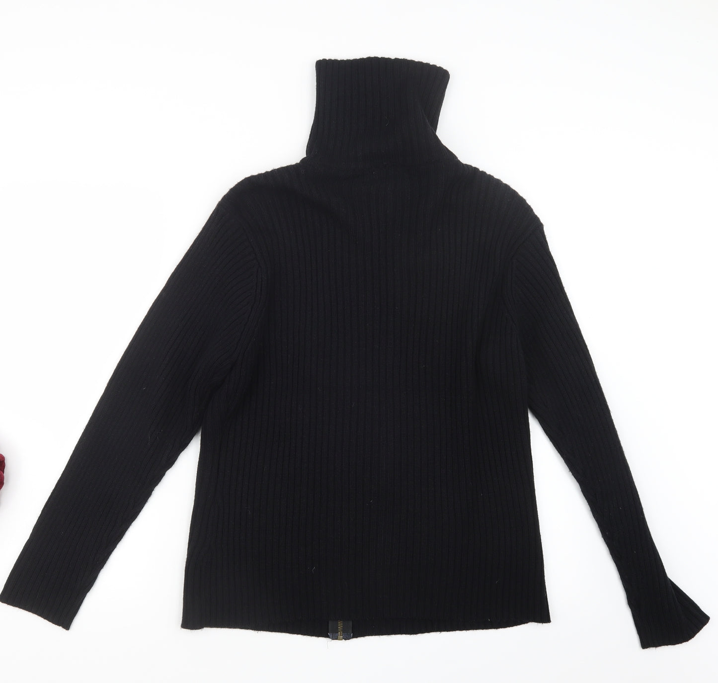 Fay Louise Womens Black  Knit Jacket Coatigan Size XL