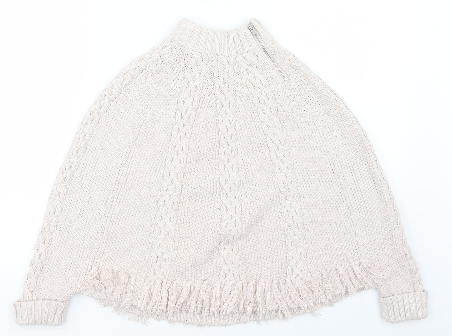Lulurain Girls Pink  Knit Pullover Jumper Size 7-8 Years