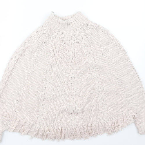 Lulurain Girls Pink  Knit Pullover Jumper Size 7-8 Years