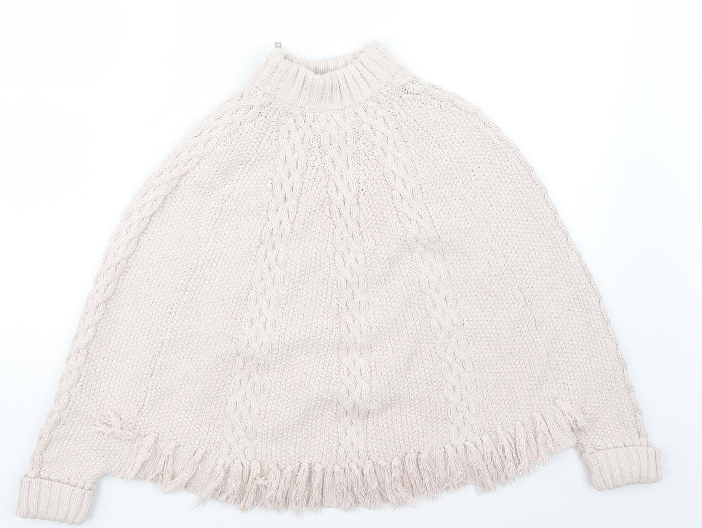 Lulurain Girls Pink  Knit Pullover Jumper Size 7-8 Years