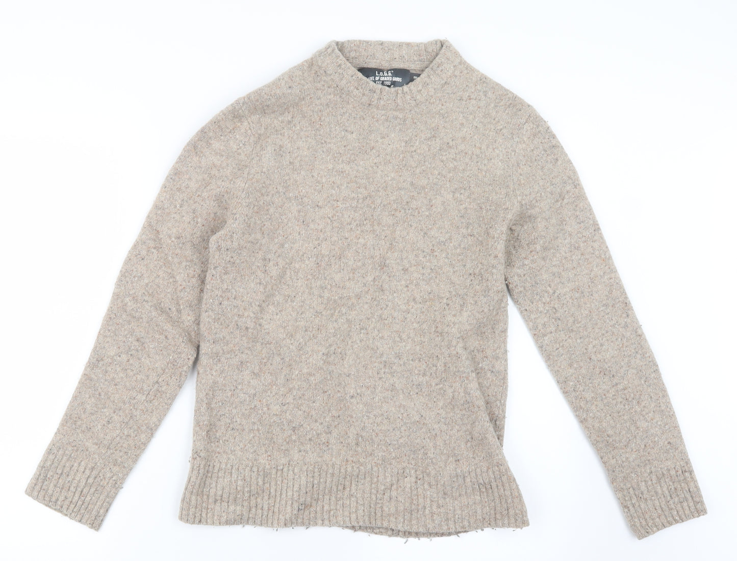 H&M Womens Beige  Knit Pullover Jumper Size L