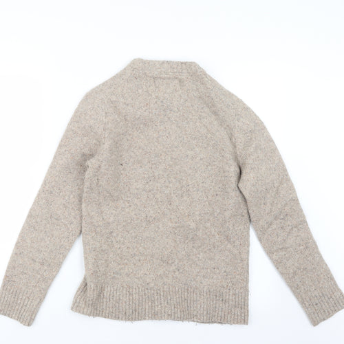 H&M Womens Beige  Knit Pullover Jumper Size L