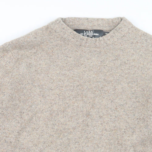 H&M Womens Beige  Knit Pullover Jumper Size L